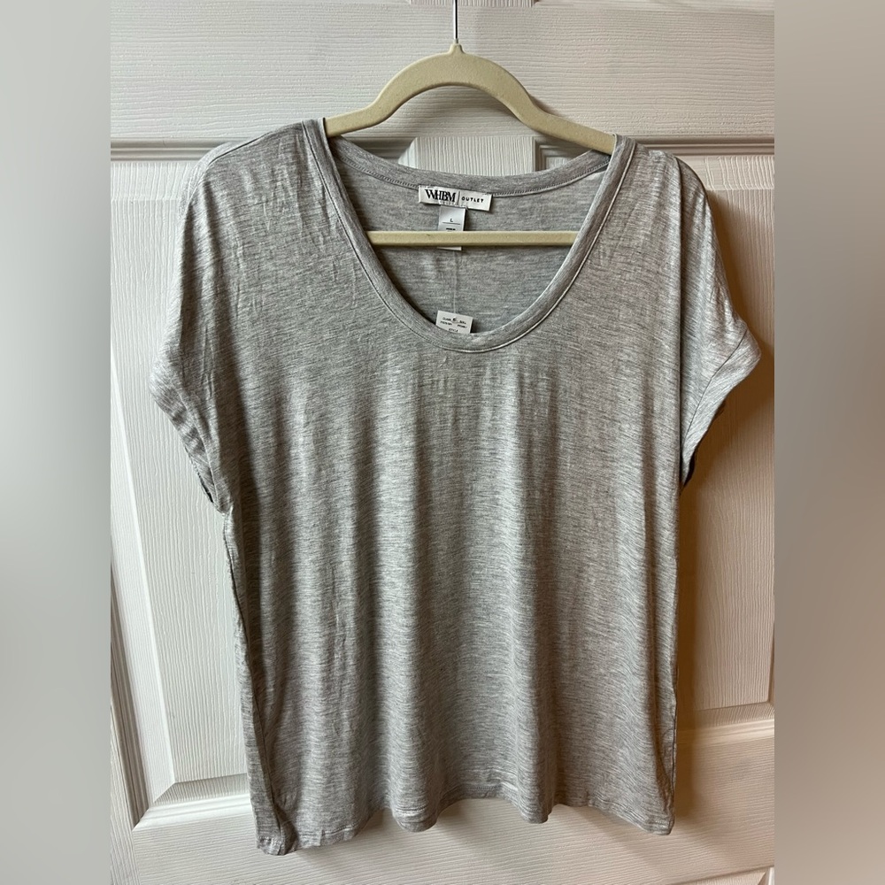 🆕 WHBM Outlet Grey with Silver Accent Top